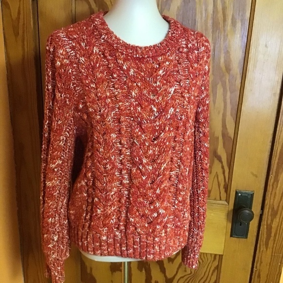 Good threads red cable knit warm sweater - Picture 9 of 12